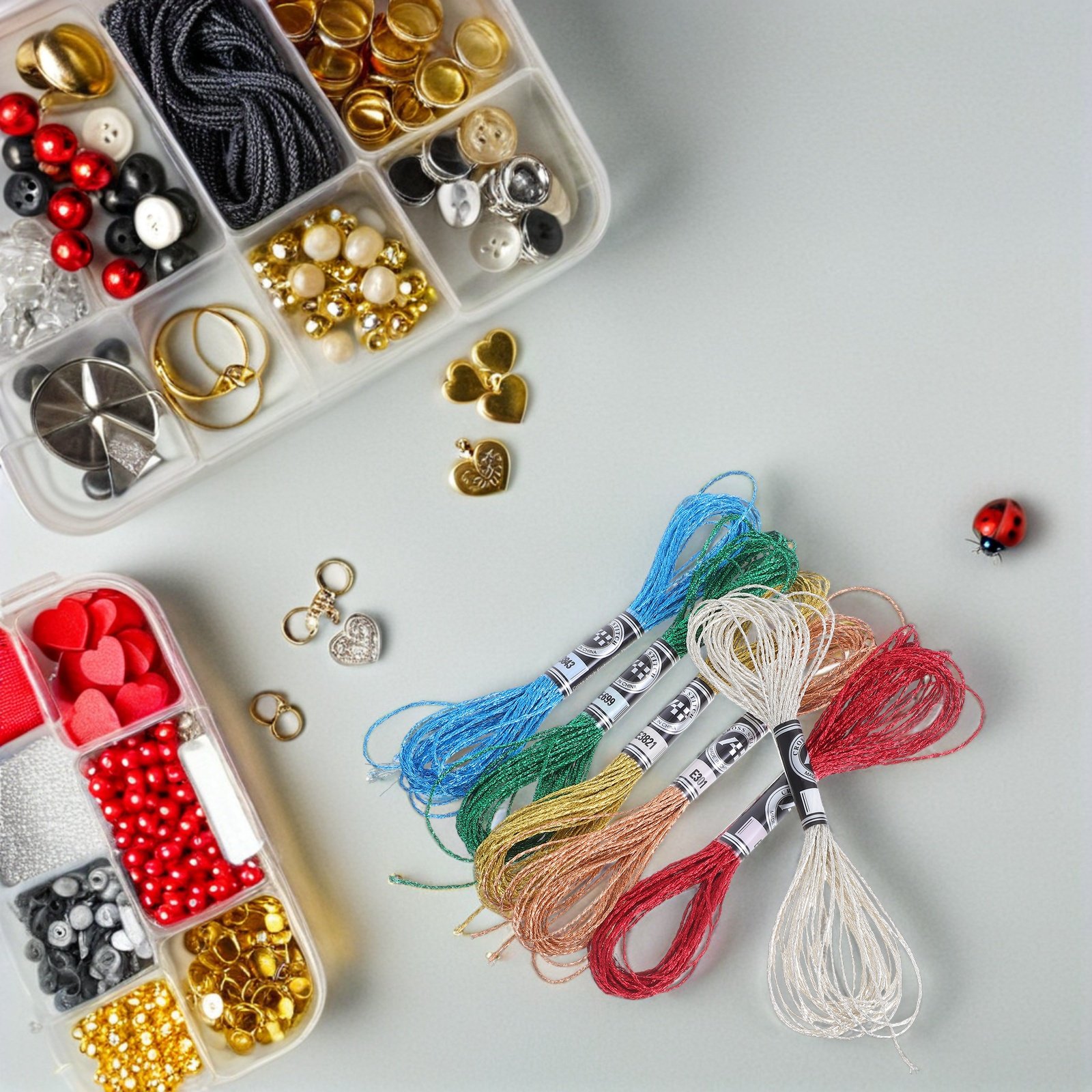 Embroidery Floss Thread - 6Pcs Luxurious Metallic Embroidery Thread Vibrant