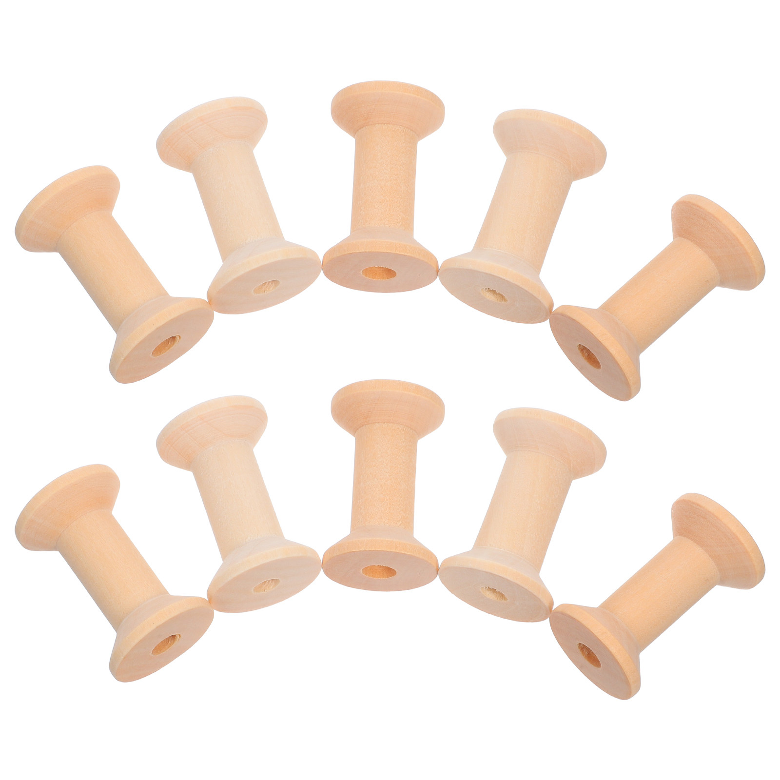 Thread Bobbins Empty - 50Pcs Natural Wooden Spools Vintage Unfinished