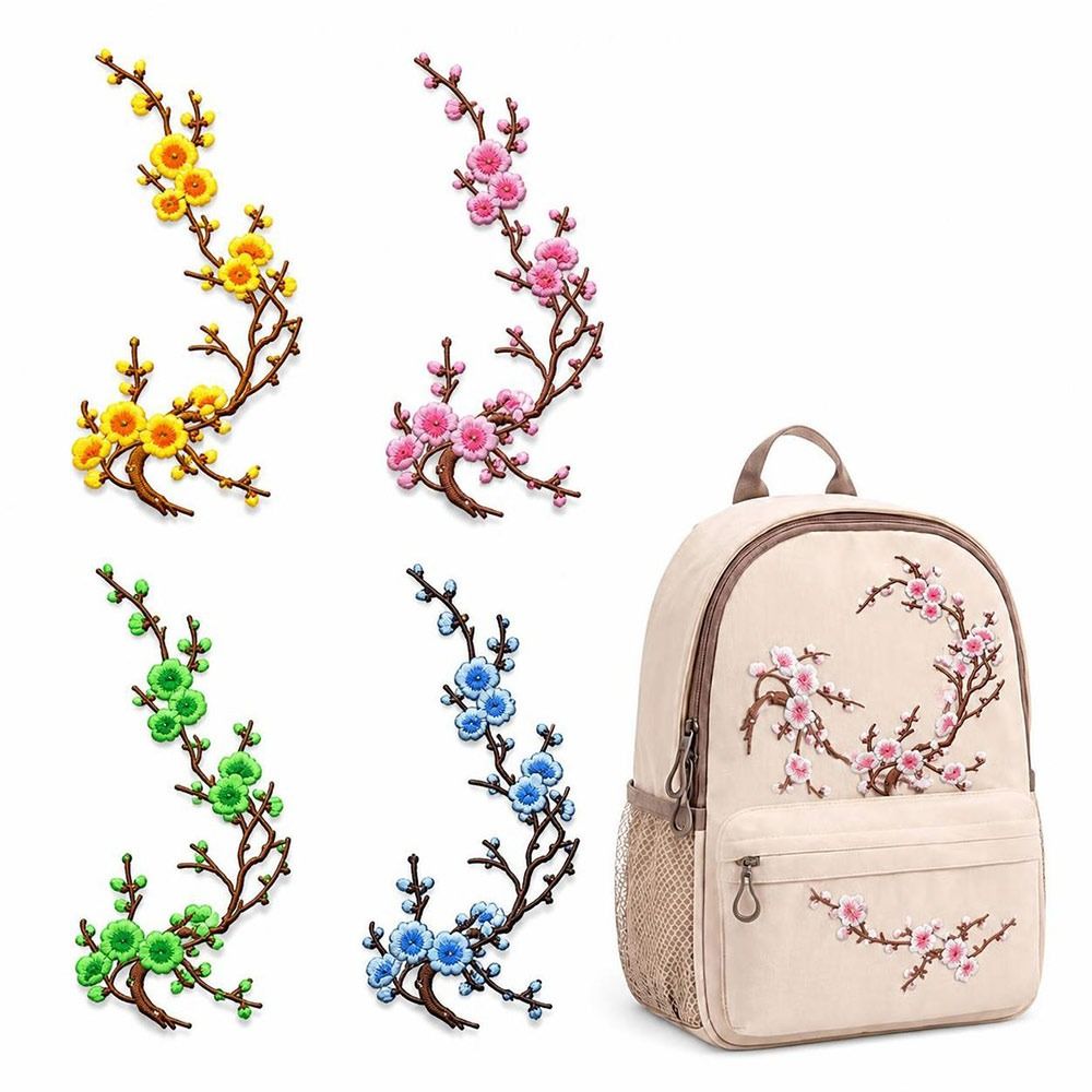 DIY Cherry Blossom Iron On Pat - Sewing Embroidery Fabric 评论和价格