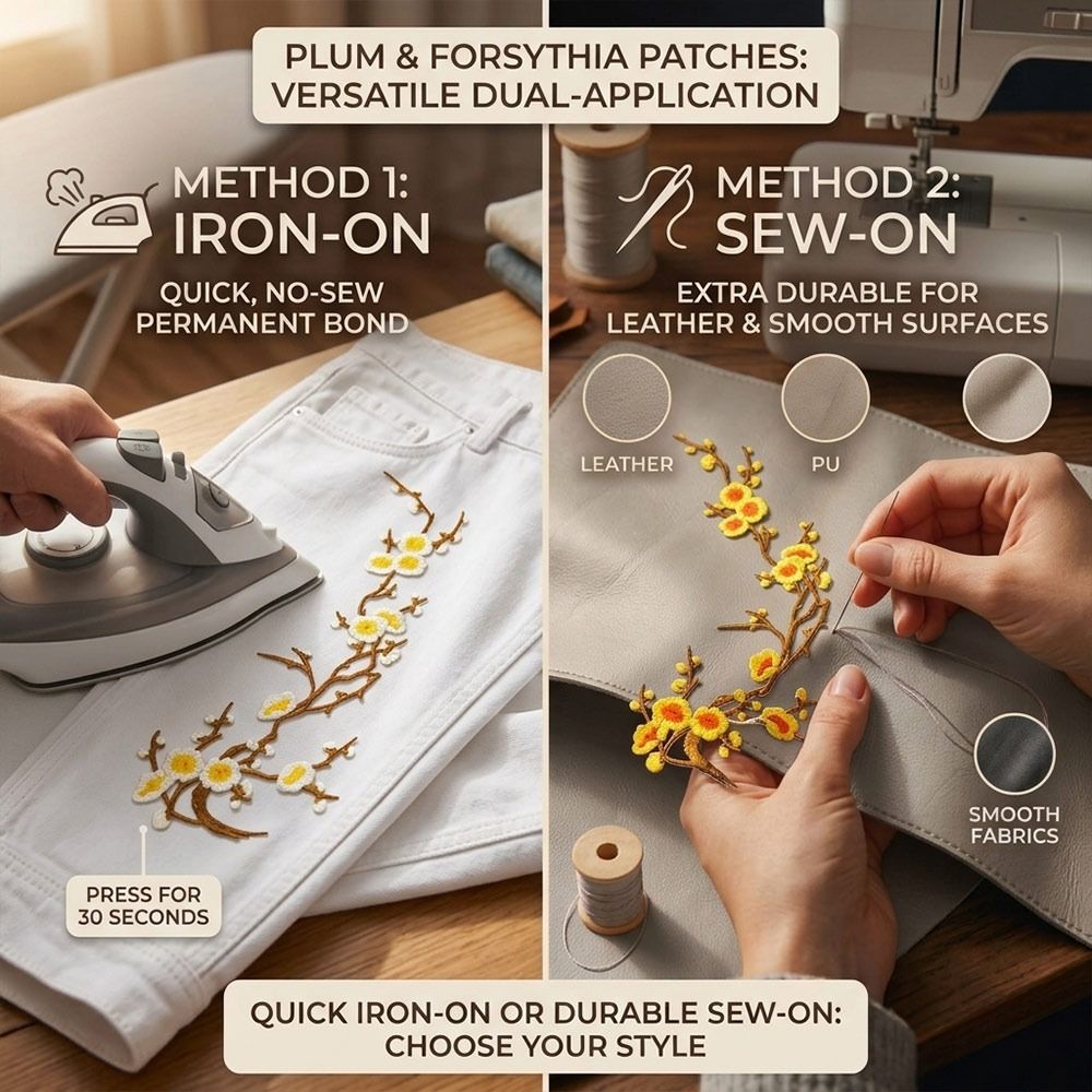 DIY Cherry Blossom Iron On Pat - Sewing Embroidery Fabric 评论和价格