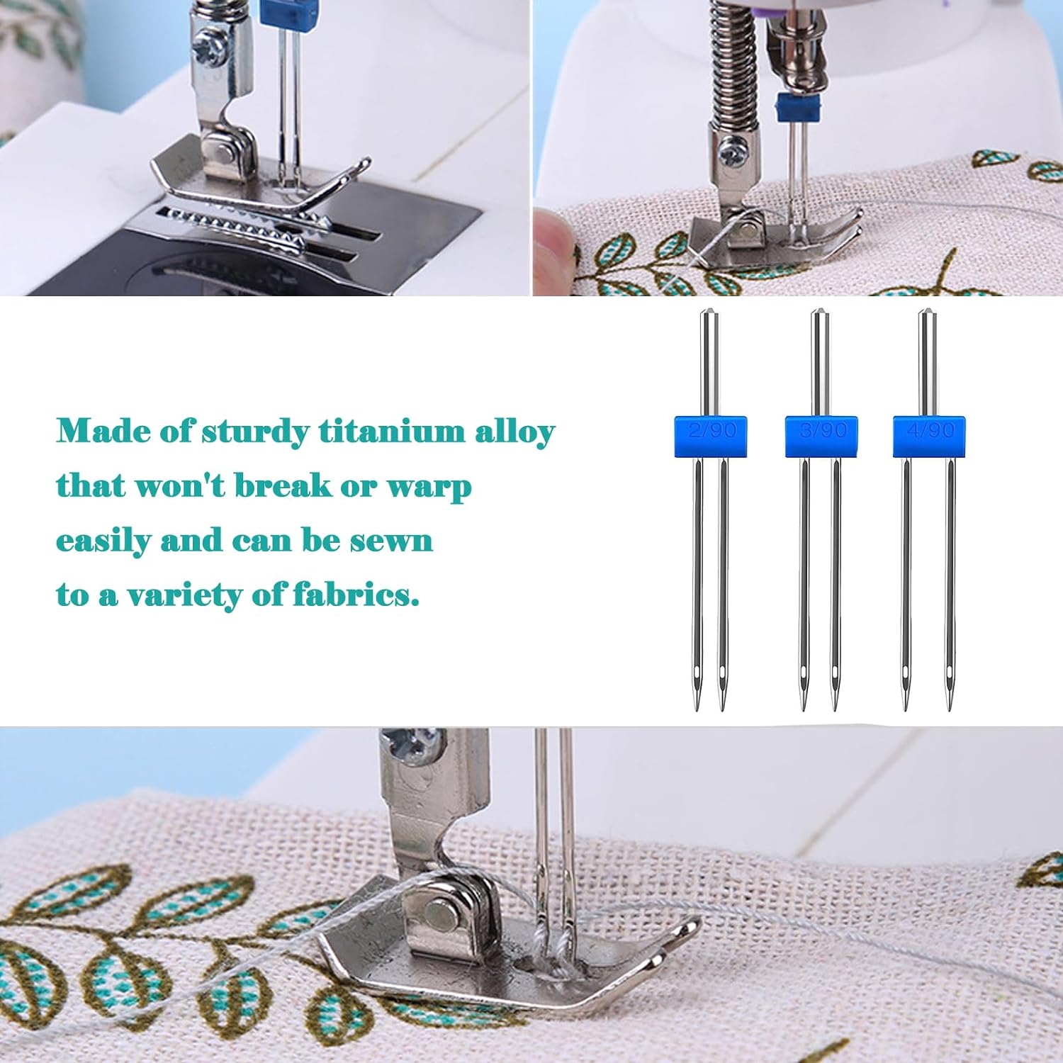9PCS Sewing Machine Needles Do - Twin Needle Stretch 评论和价格