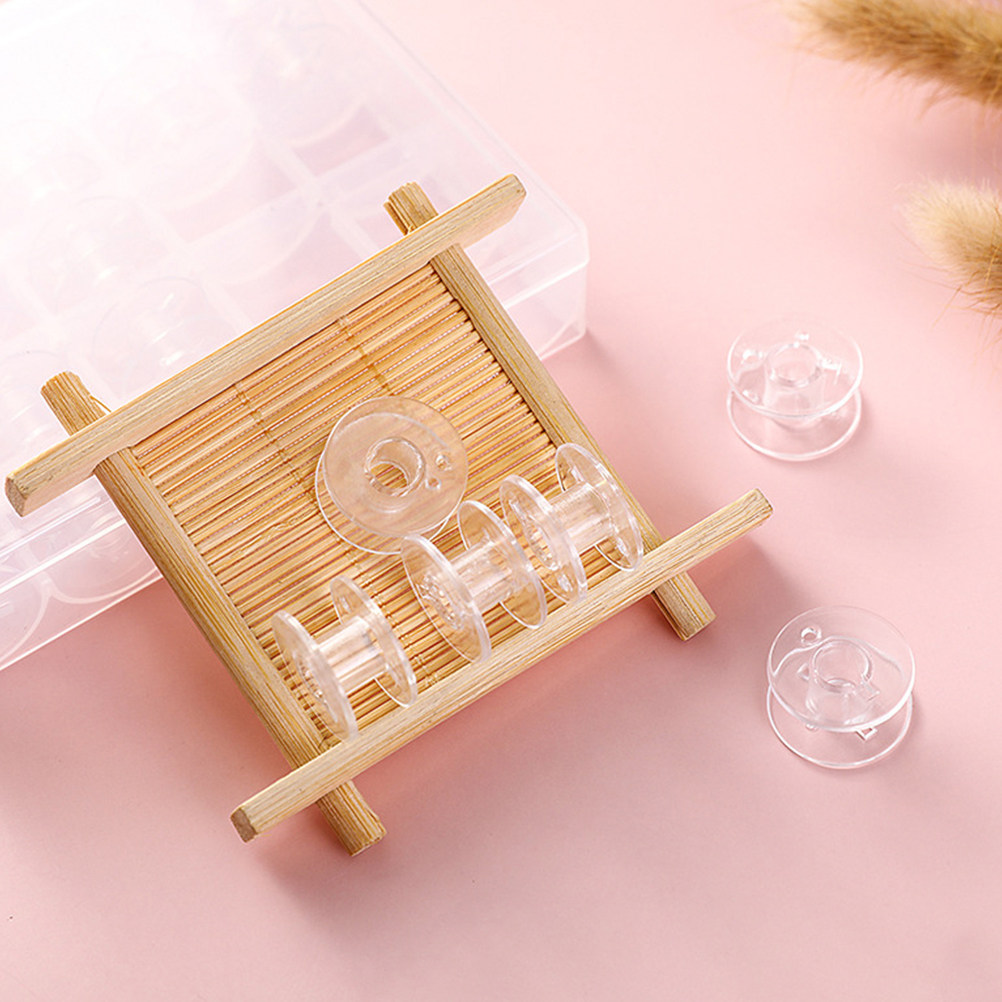 1Set Wear-Resistant Transparen - Thread Bobbins Empty 评论和价格