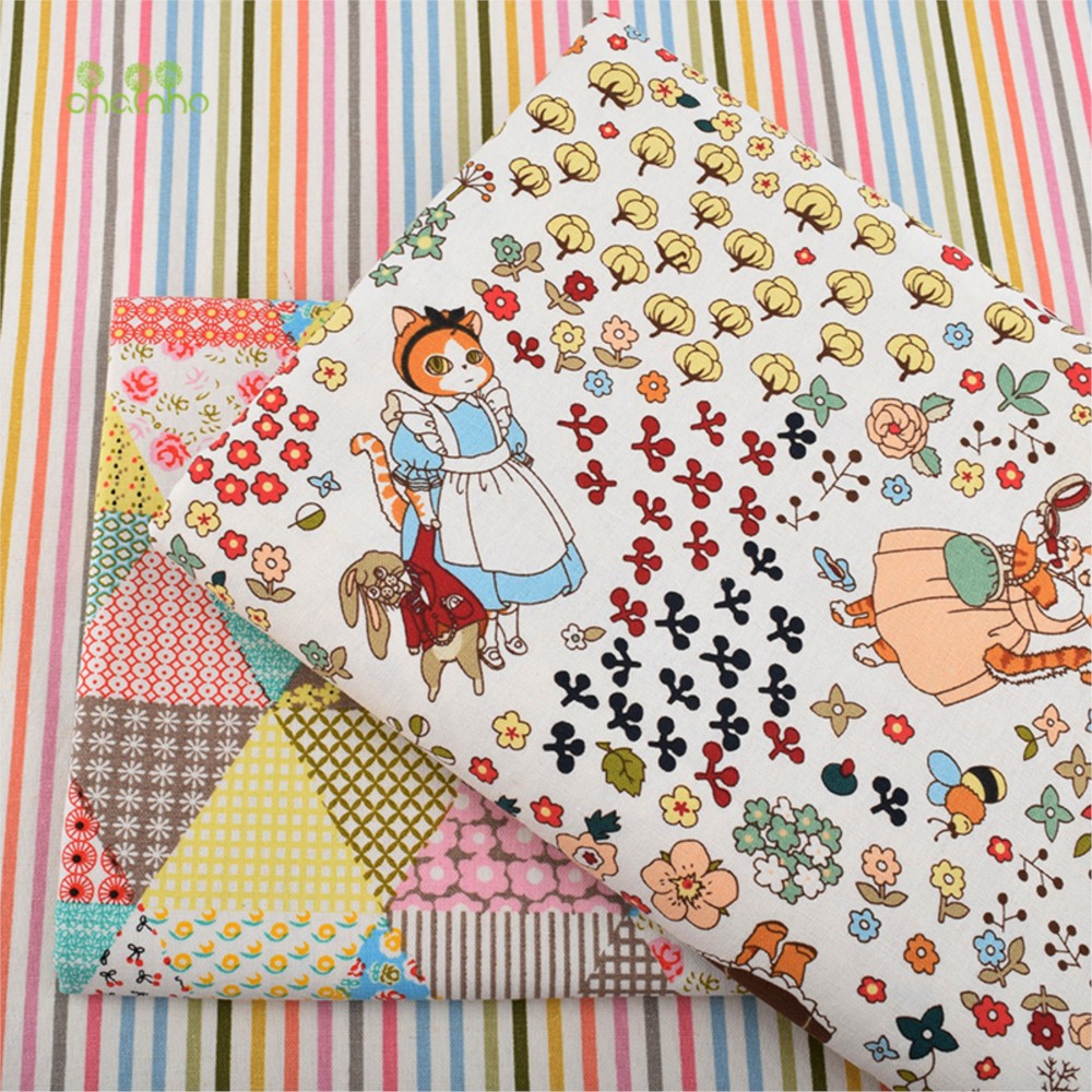 Chainho,Printed Cotton Linen F - Sewing Geotextile Fabric 评论和价格