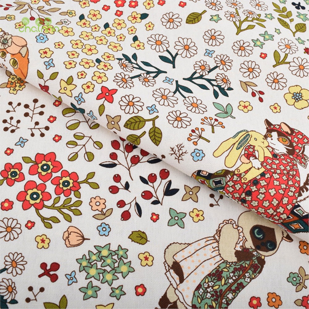 Chainho,Printed Cotton Linen F - Sewing Geotextile Fabric 评论和价格