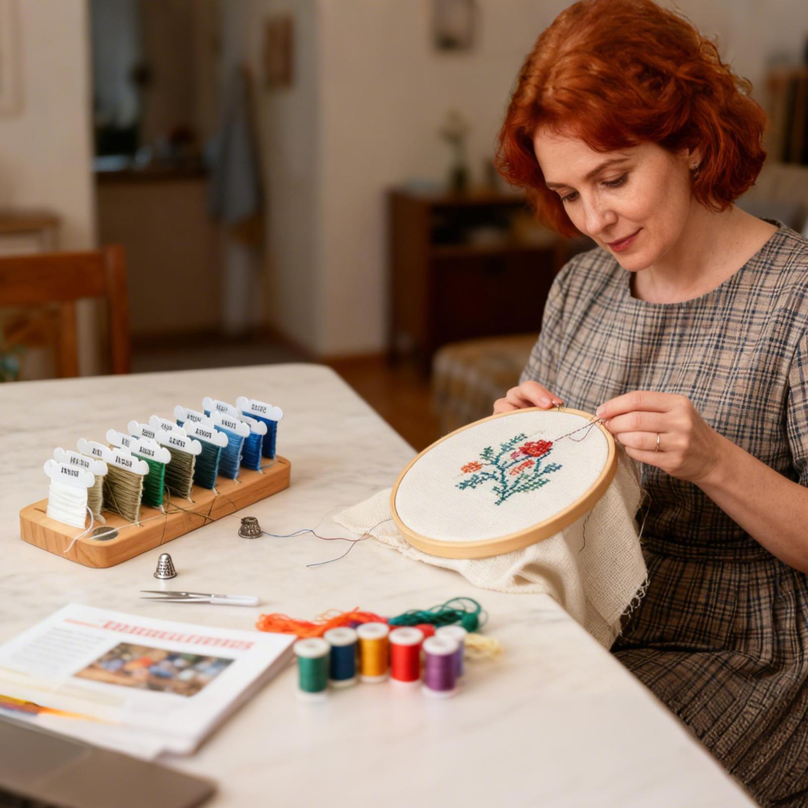 Embroidery Thread Organizer 15 - Embroidery Floss Thread 评论和价格