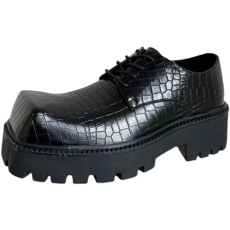 Men's Loafers Leather Motorcyc - Sewing Latex 评论和价格