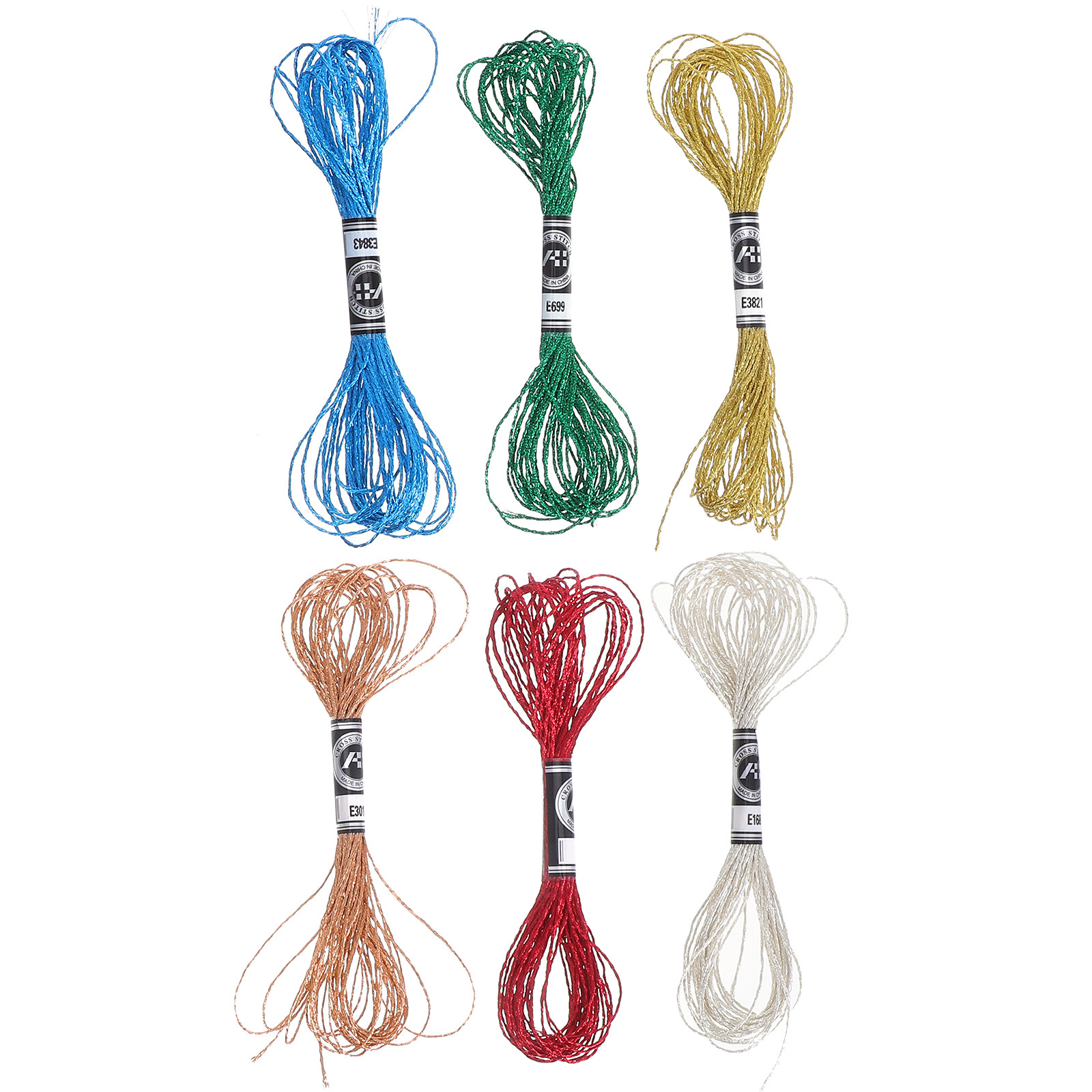 6Pcs Luxurious Metallic Embroi - Embroidery Floss Thread 评论和价格