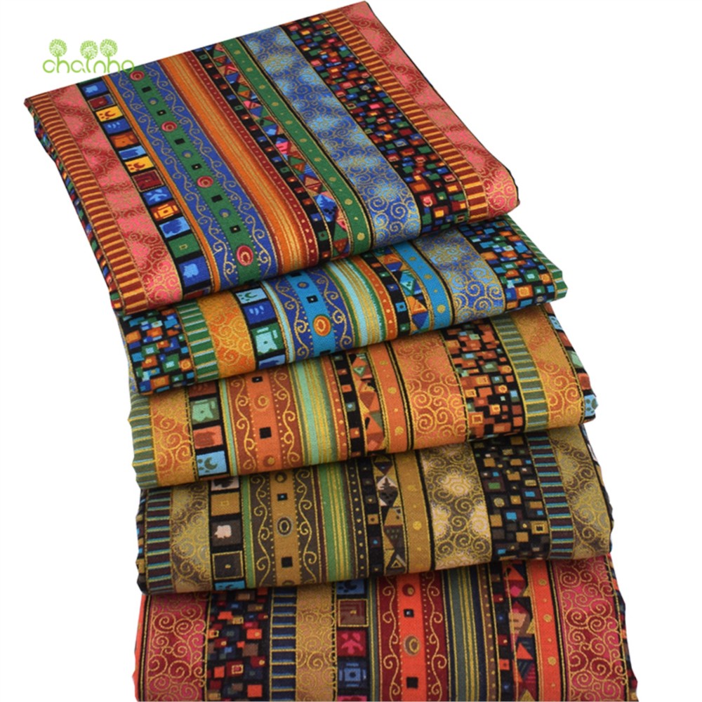 Chainho,Print Cotton Linen Fab - Sewing Geotextile Fabric 评论和价格