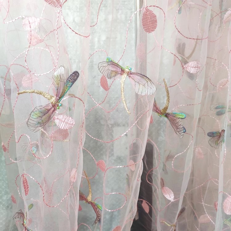 1yard Blue pink mesh fabric Th - Sewing Embroidery Fabric 评论和价格