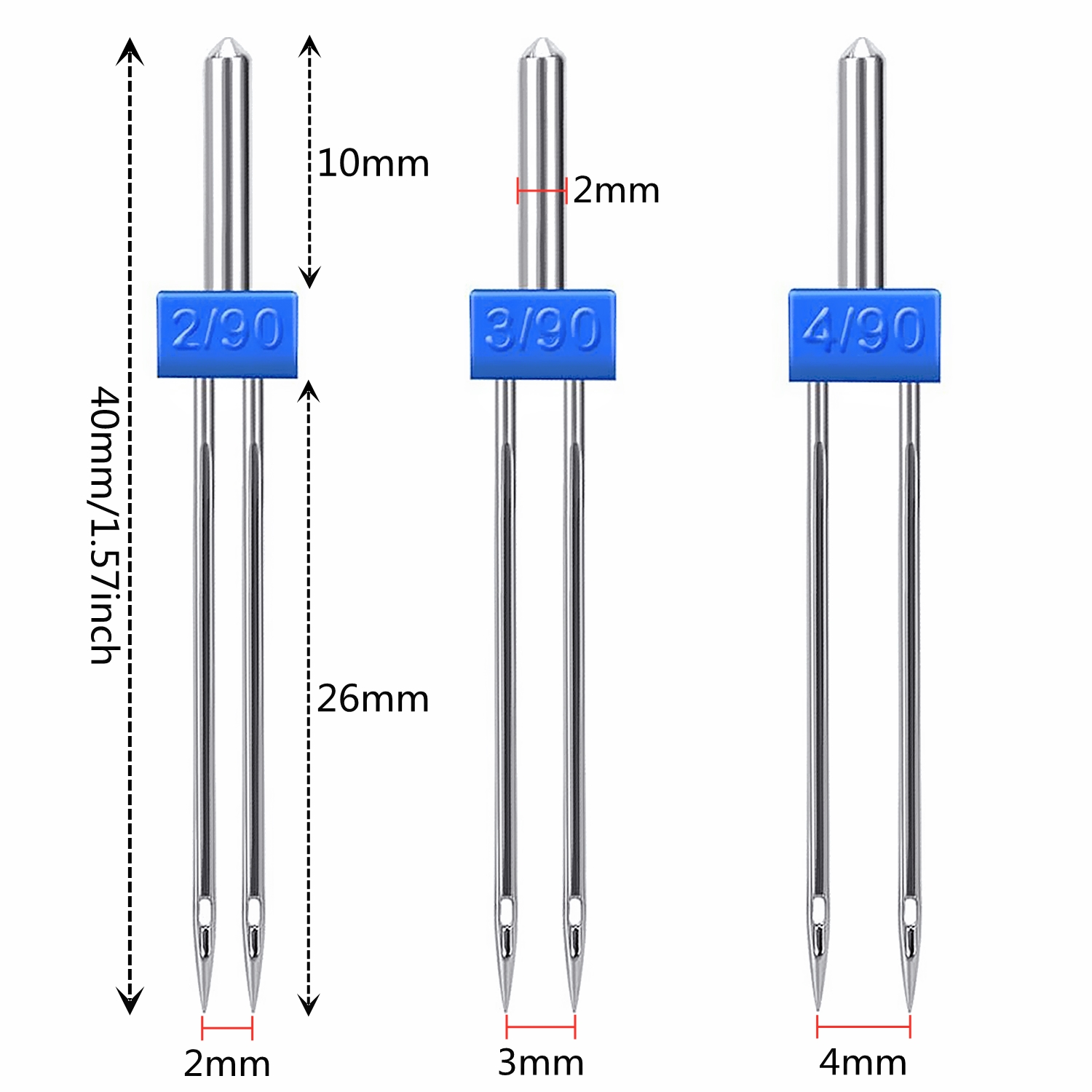 3-piece/Dual-needle Set - 2/3/ - Twin Needle Stretch 评论和价格