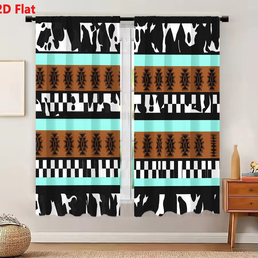 2Pcs Curtains 2D Flat Geometri - Century Textile & Sewing Supply Photos 评论和价格