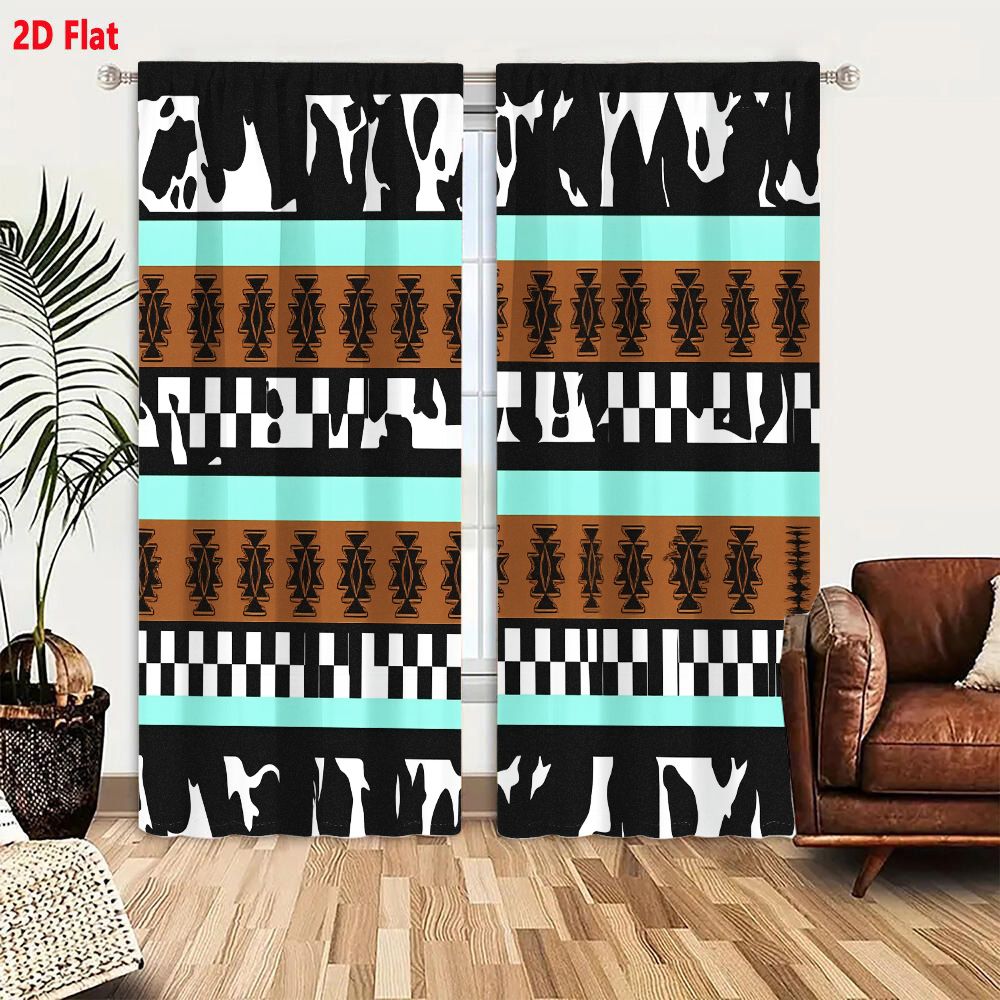 2Pcs Curtains 2D Flat Geometri - Century Textile & Sewing Supply Photos 评论和价格