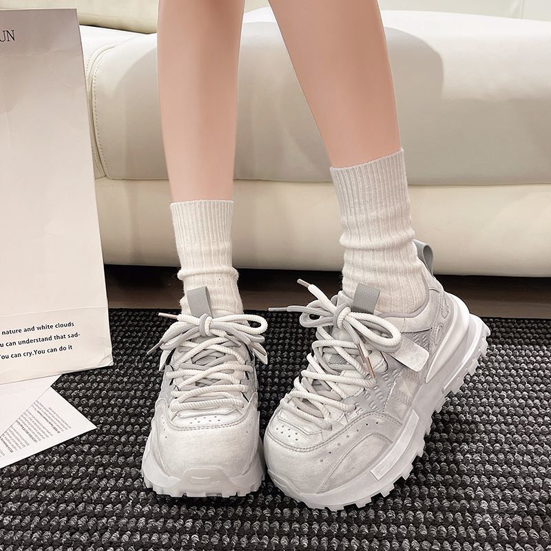 Autumn Vintage Chunky Sneakers - Sewing Latex 评论和价格