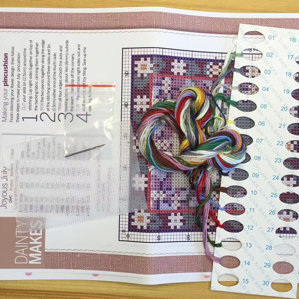ZC184 Cross stitch kits Cross- - Sewing Pin Cushion 评论和价格