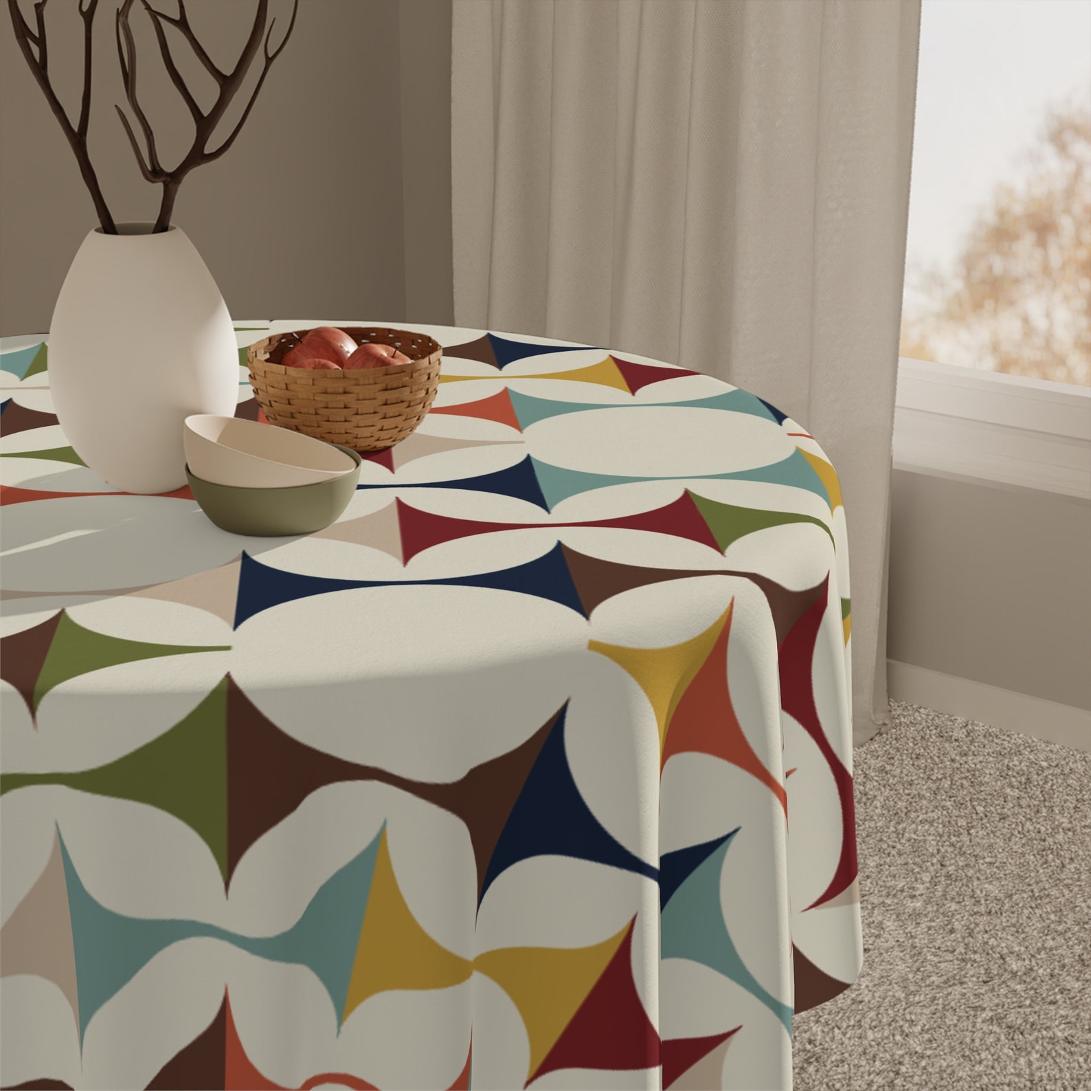 Mid Century Modern Retro Geome - Century Textile & Sewing Supply Photos 评论和价格