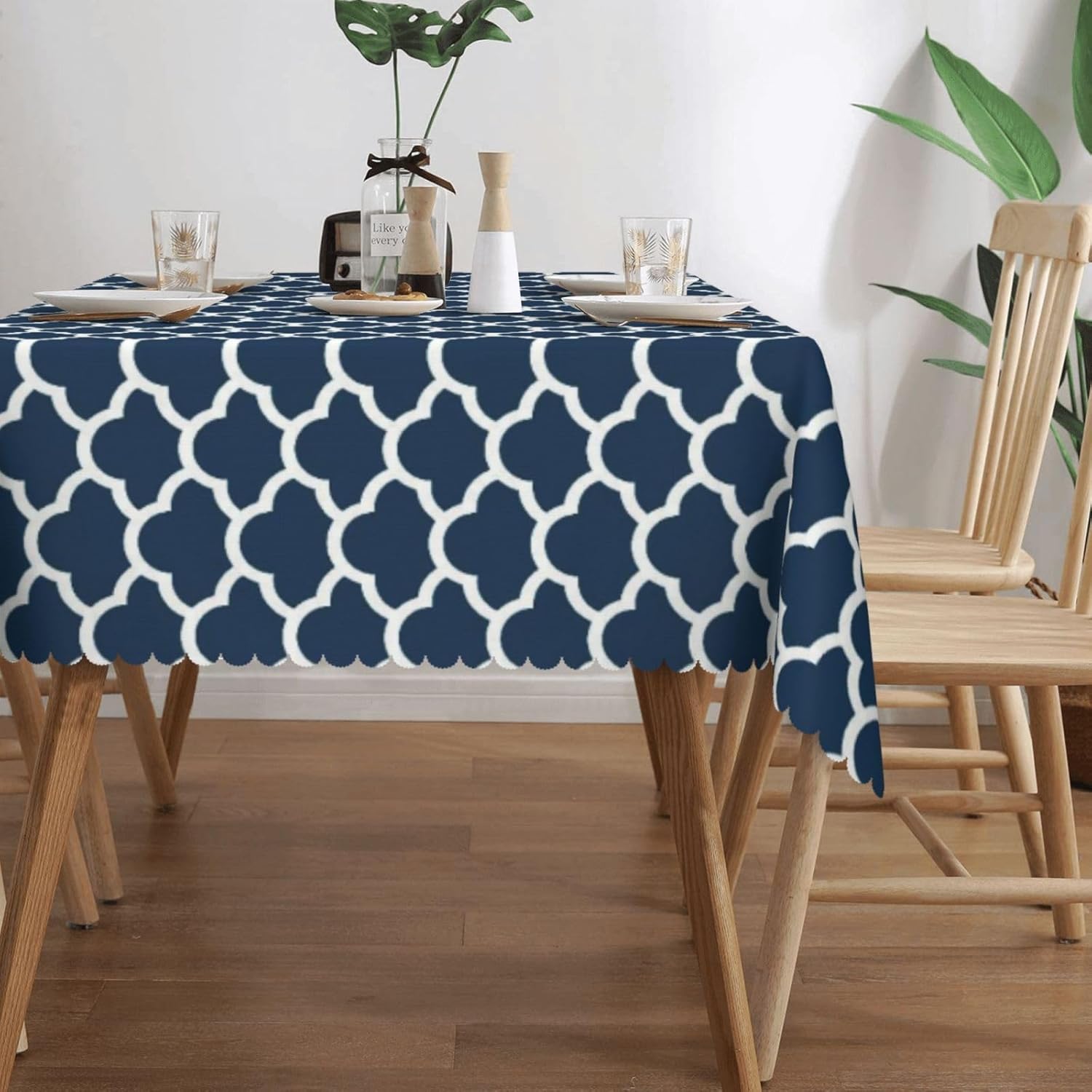 Blue Tablecloth Navy Cloud Sea - Century Textile & Sewing Supply Photos 评论和价格