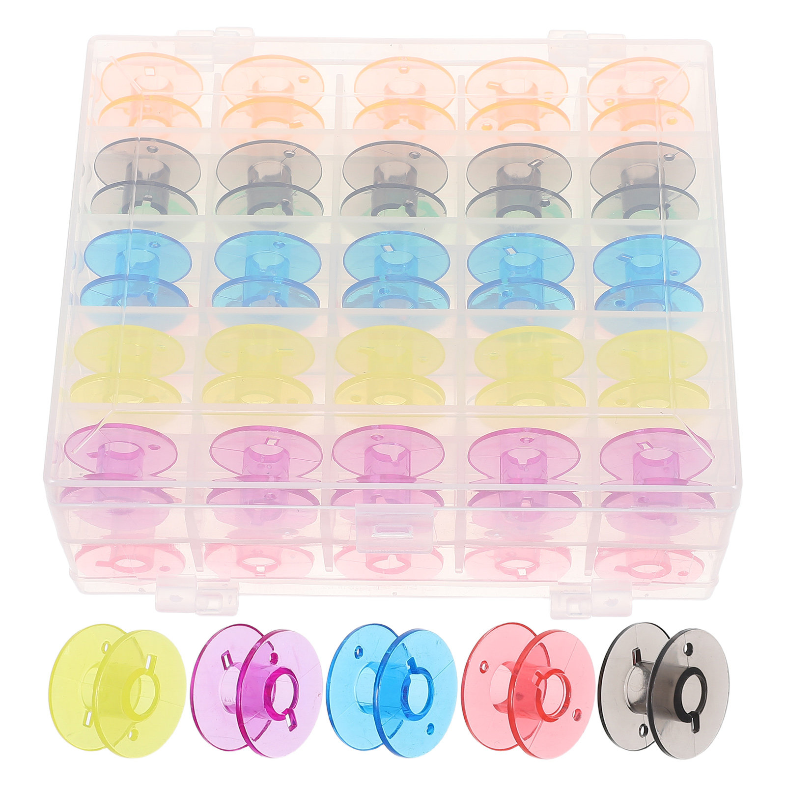 50Pcs Plastic Embroidery Bobbi - Thread Bobbins Empty 评论和价格