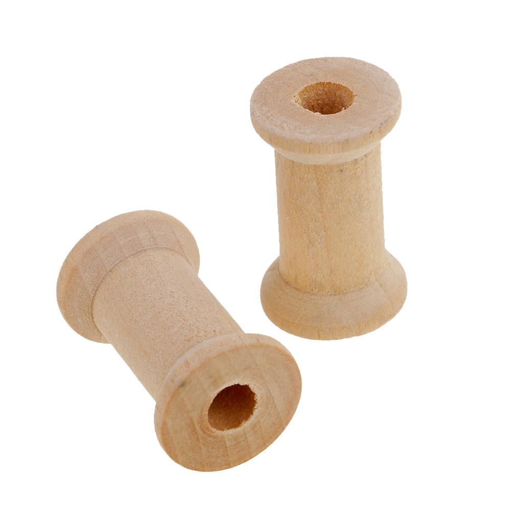 Wooden Empty Bobbin Set 20 Pie - Thread Bobbins Empty 评论和价格