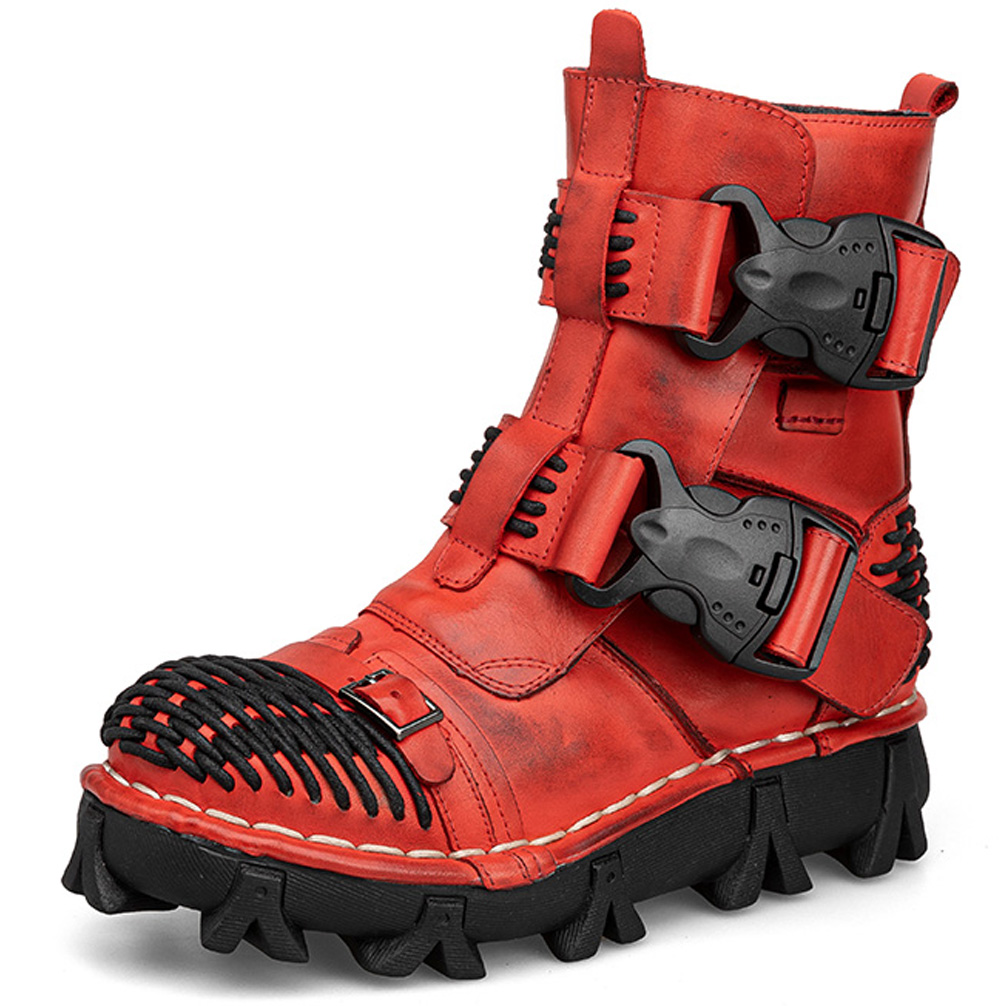 Men's Genuine Leather Motorcyc - Sewing Latex 评论和价格
