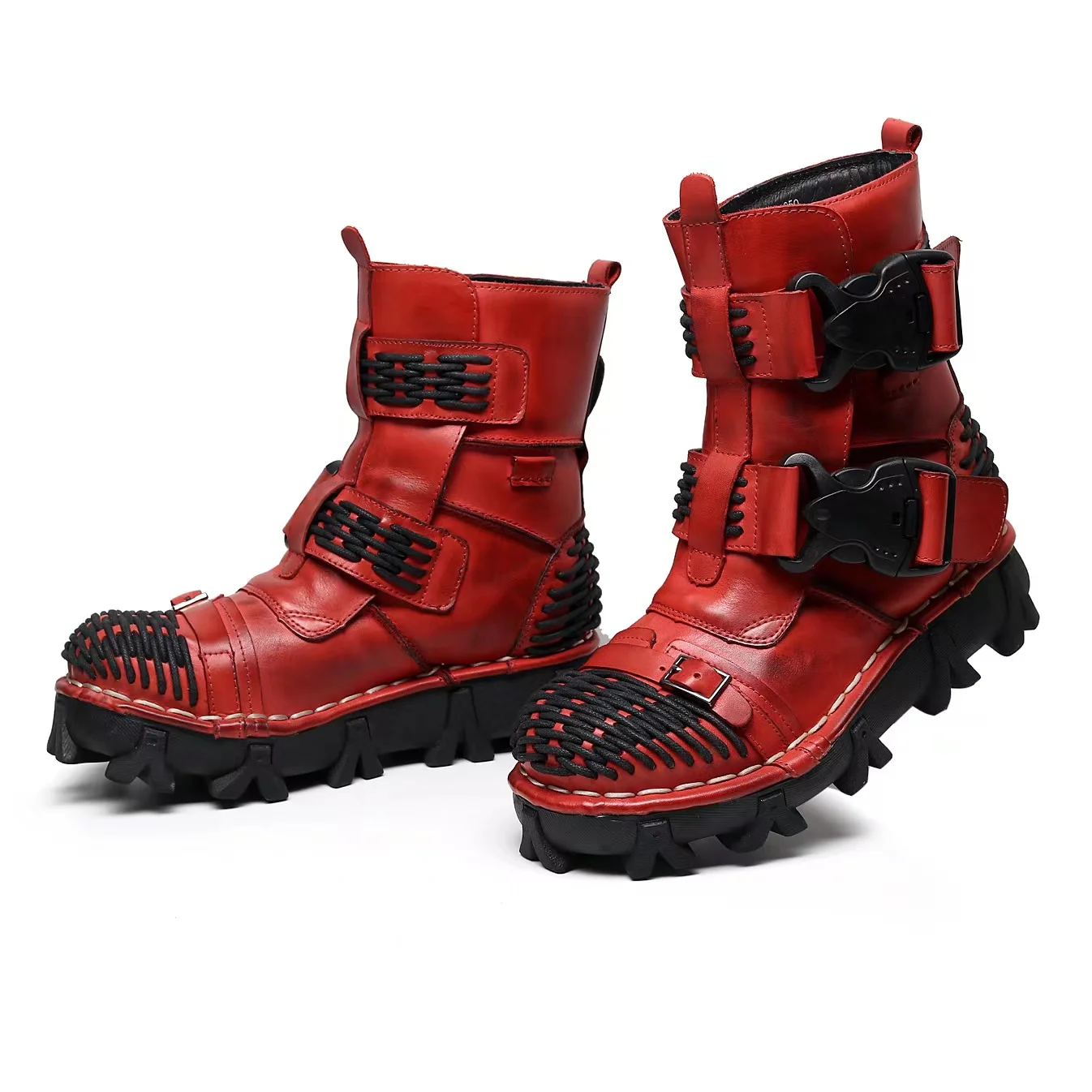 Men's Genuine Leather Motorcyc - Sewing Latex 评论和价格
