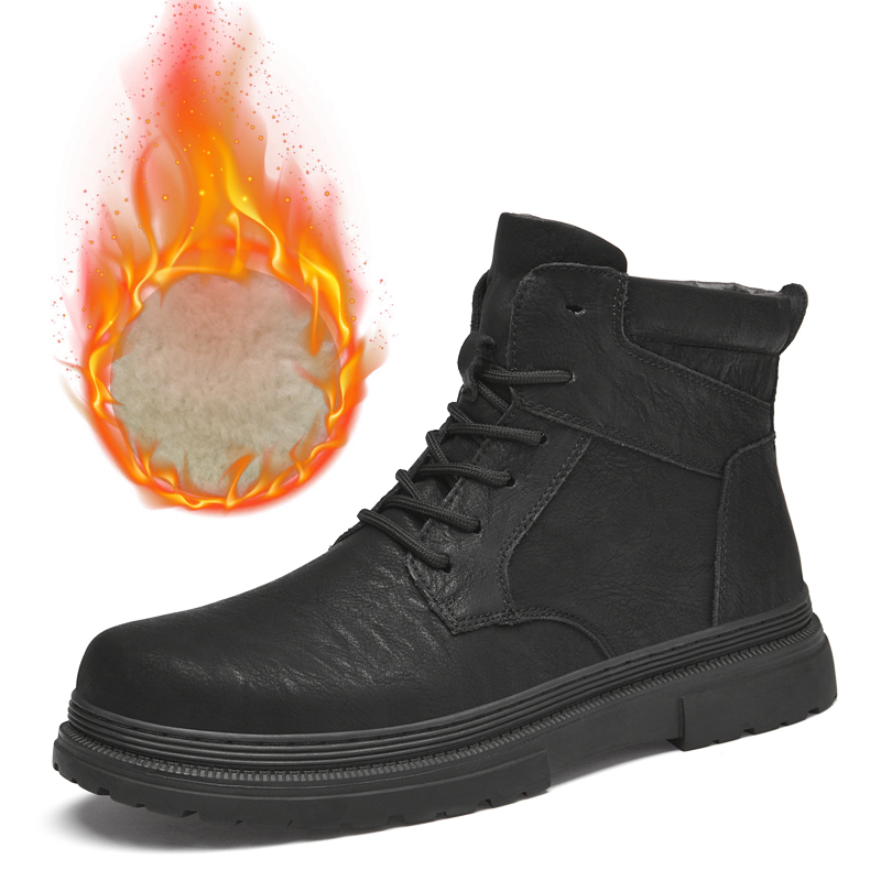 Warm Winter Men Leather Shoes  - Sewing Latex 评论和价格