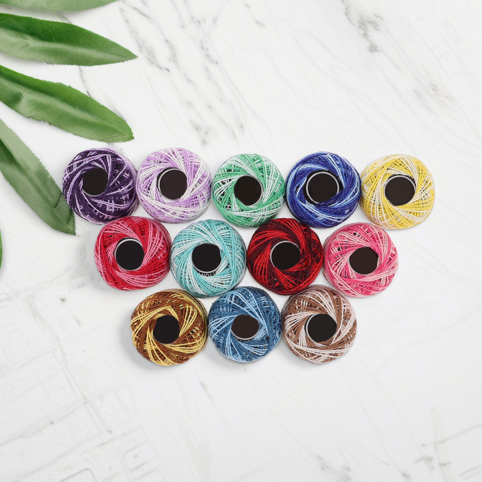 12Pcs Colorful Cotton Embroide - Embroidery Floss Thread 评论和价格