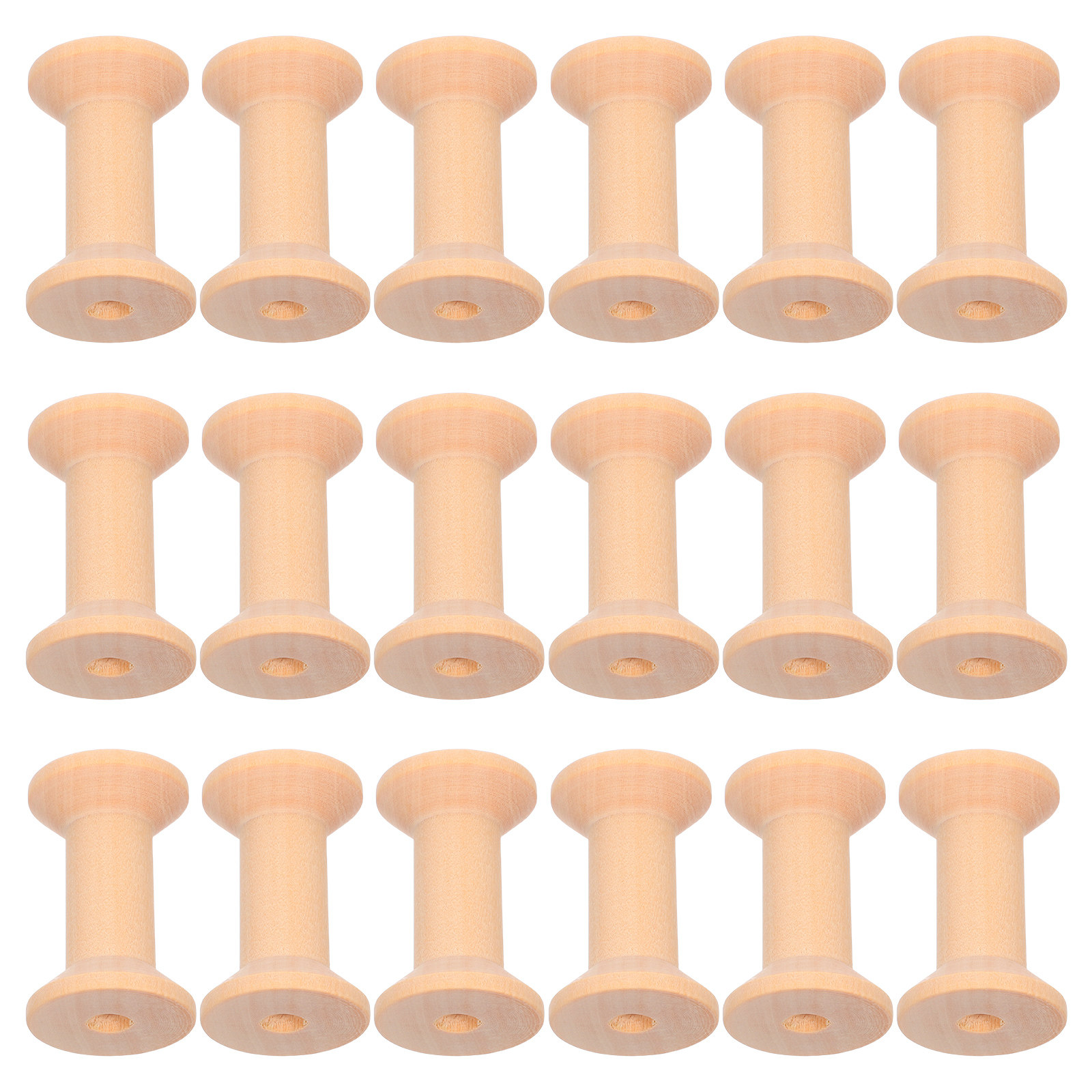 50Pcs Natural Wooden Spools Vi - Thread Bobbins Empty 评论和价格