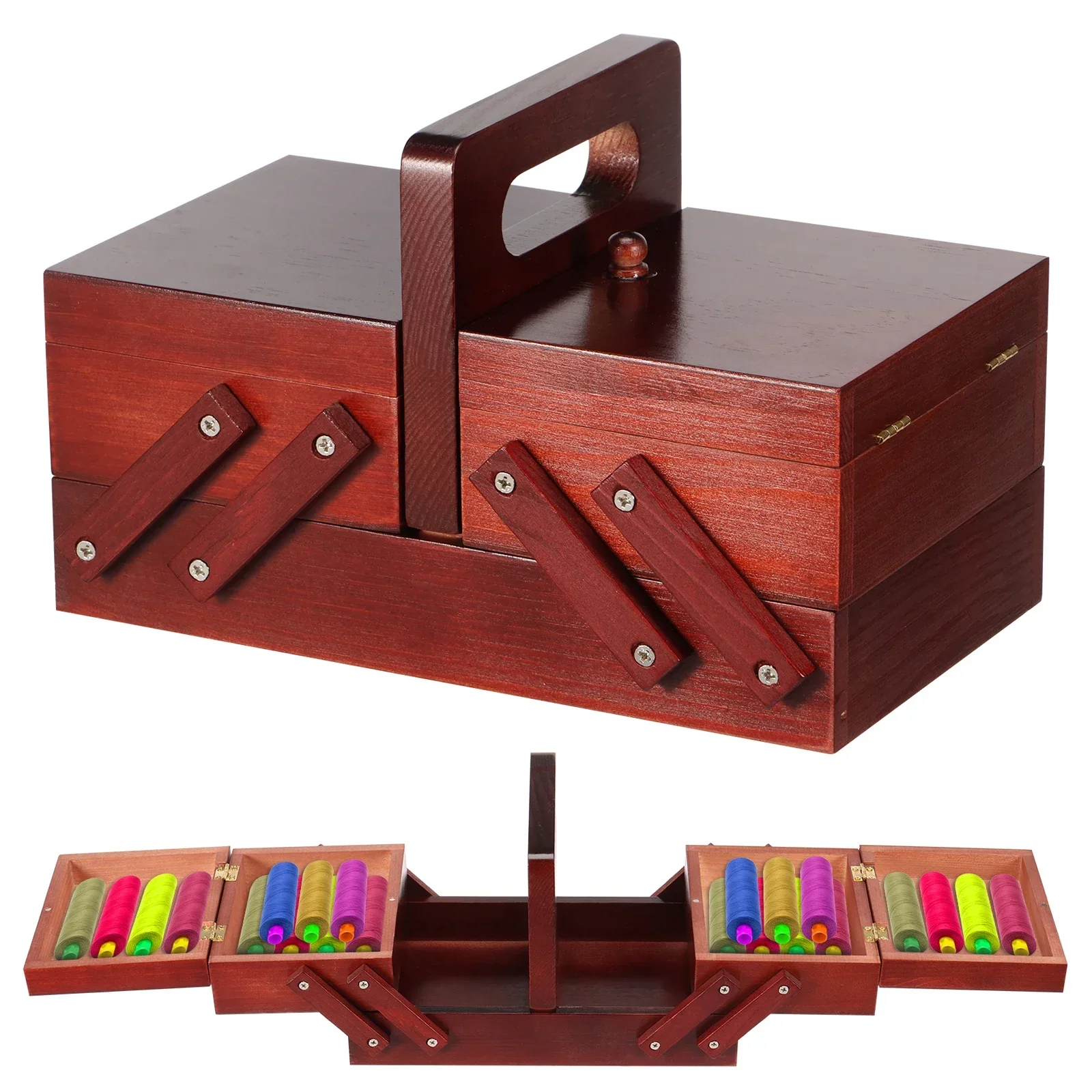 Expandable Sewing Thread Box W - Thread Bobbins Empty 评论和价格