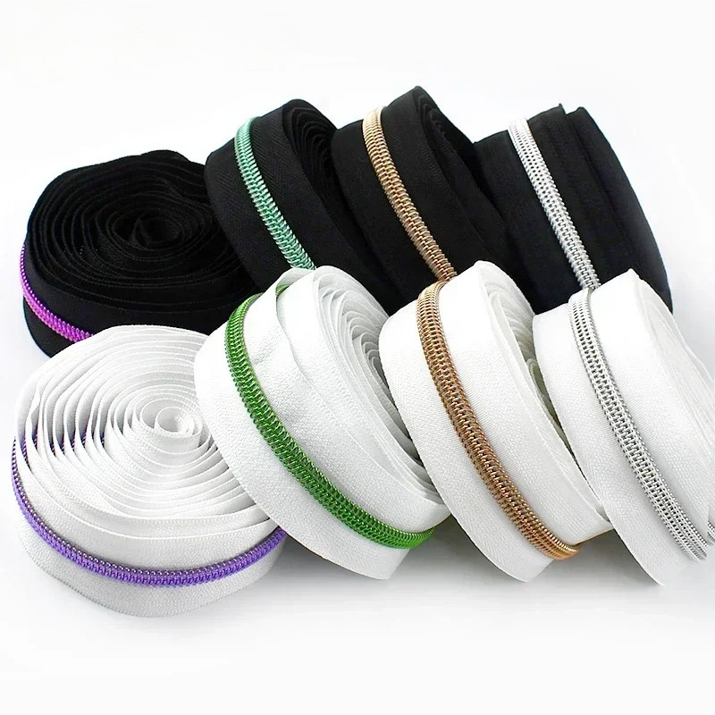 5/10/20Meters Black/White Zipp - Textile And Sewing Supply 评论和价格