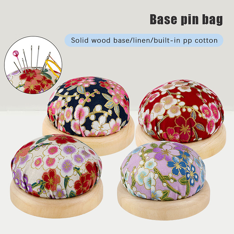 1pc Wood Bottom Base Needle Pi - Sewing Pin Cushion 评论和价格