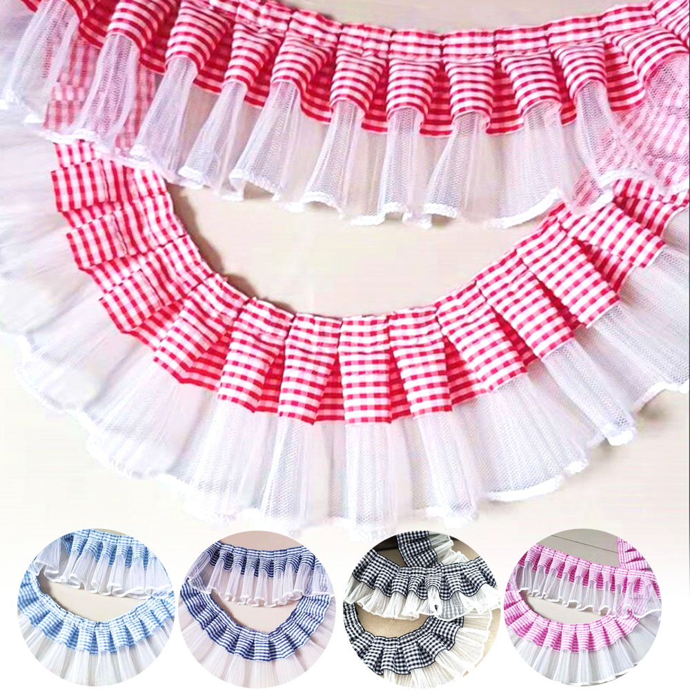 7CM Wide Plaid Pleated Cloth T - Textile And Sewing Supply 评论和价格