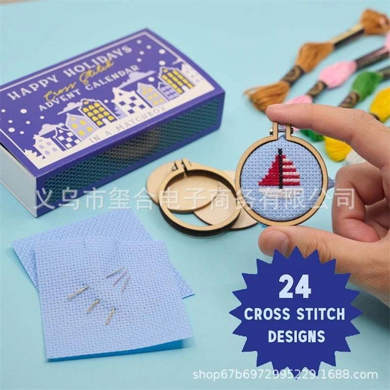 24 Days Countdown Cross Stitch - Embroidery Floss Thread 评论和价格