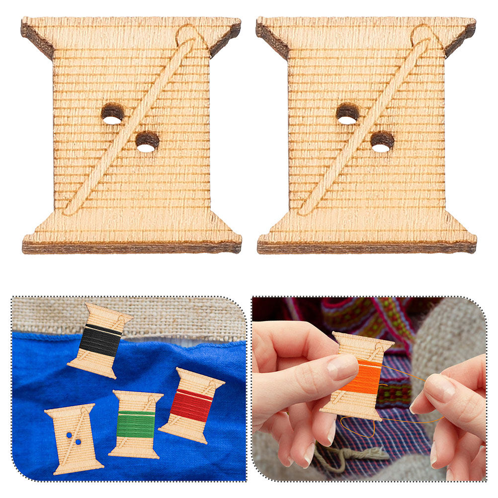 100Pcs Wooden Sewing Machine T - Embroidery Floss Thread 评论和价格