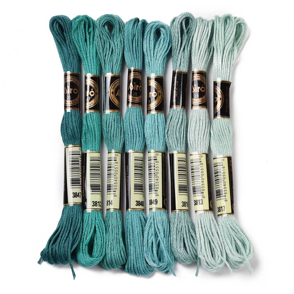 1Set 8 Skeins 0.5mm 6-Ply Poly - Embroidery Floss Thread 评论和价格