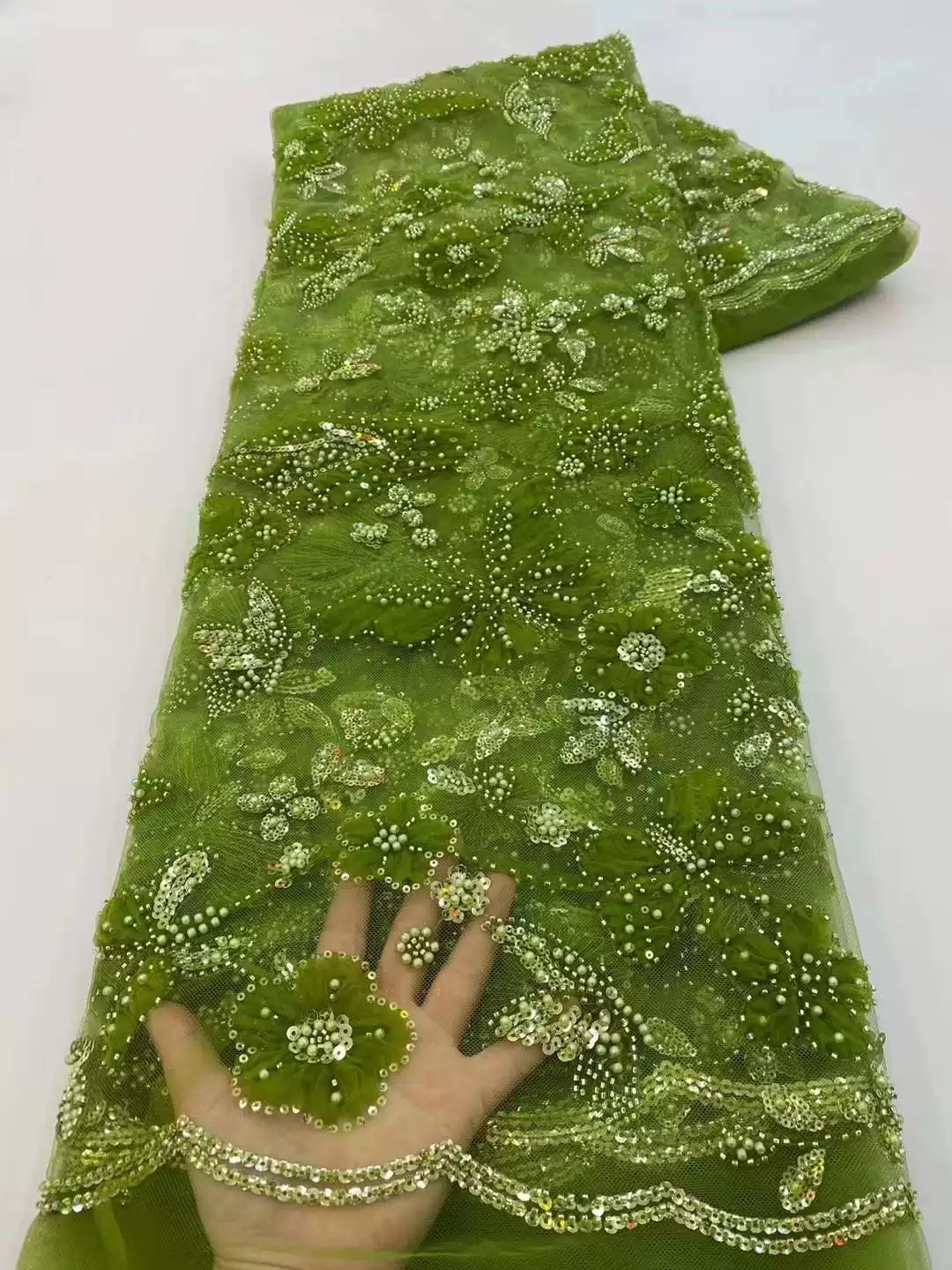 5yard Sequin butterfly embroid - Sewing Embroidery Fabric 评论和价格