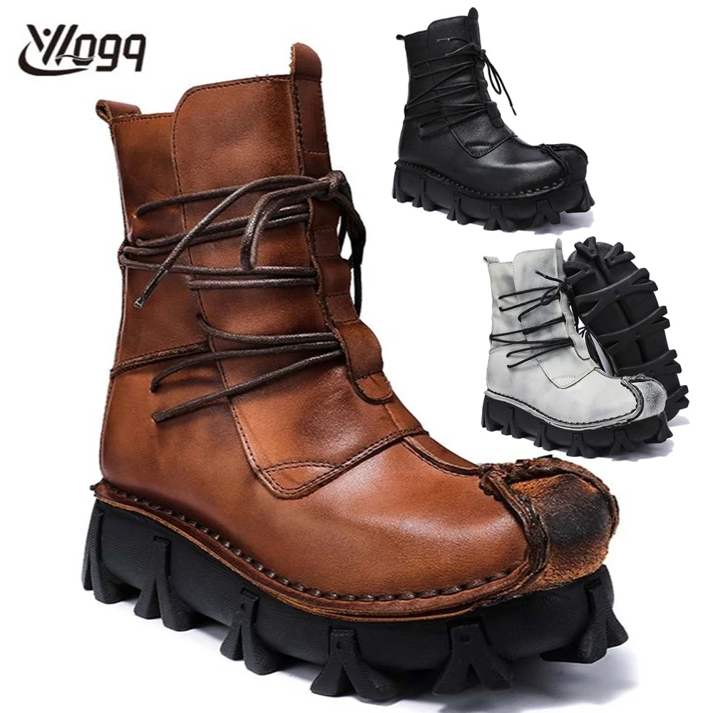 Men's Genuine Leather Skull Bo - Sewing Latex 评论和价格
