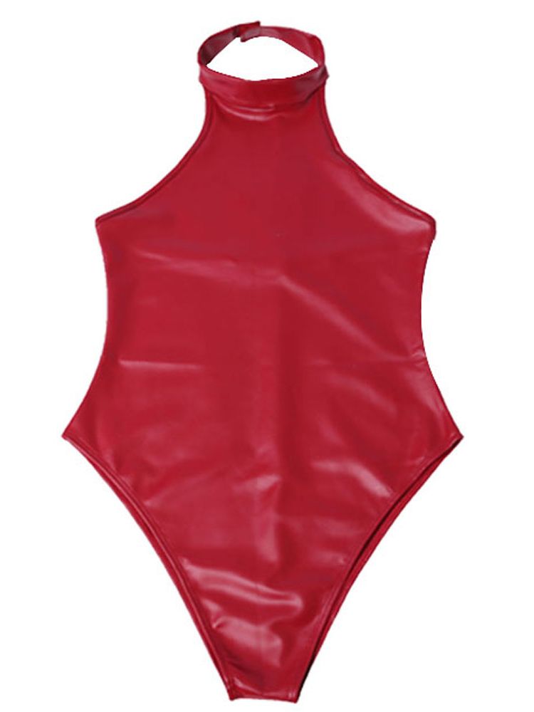 Faux Latex PU Leather Catsuit  - Sewing Latex 评论和价格